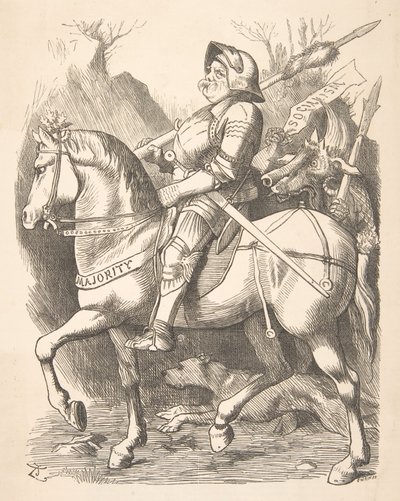 The Knight and His Companion Punch, 5 mars 1887, 1887. av John Tenniel