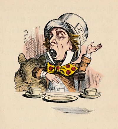 Den galna hattmakaren, 1889 av John Tenniel