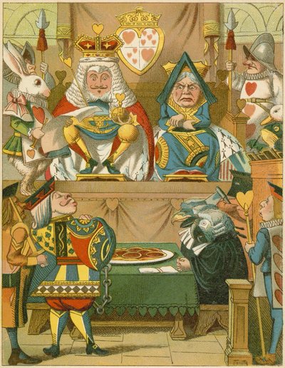 Rättegången i Alices äventyr i Underlandet av John Tenniel