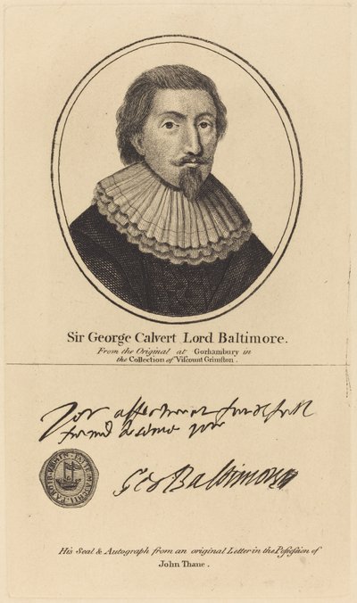 Sir George Calvert, Lord Baltimore av John Thane