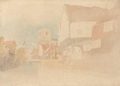 Utsikt över Waltham Abbey, Herts, Essex av John Thirtle