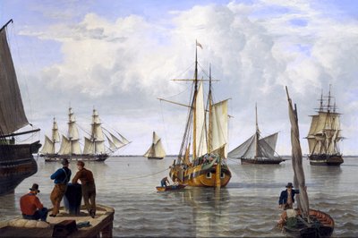 Sjöfart i Themsens mynning, 1820 av John Thomas Serres