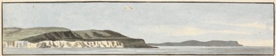 The Bill of Portland (en av tre ritningar på ett fäste) av John Thomas Serres