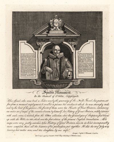 John Speeds monument i koret i St Giles, Cripplegate av John Thomas Smith