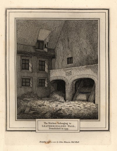 Kitchen of Leathersellers’ Hall, London av John Thomas Smith