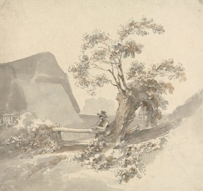 Man Beside a Stile av John Thomas Smith