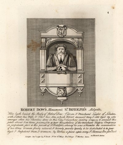 Monument till köpman Taylor och filantropen Robert Dow i St Botolph