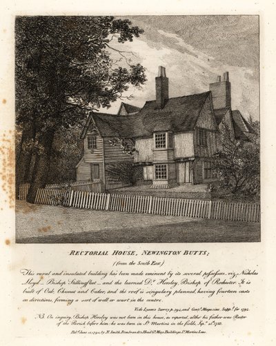 Rector House, Newington Butts av John Thomas Smith