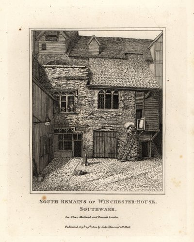 Södra resterna av Winchester House, Southwark av John Thomas Smith