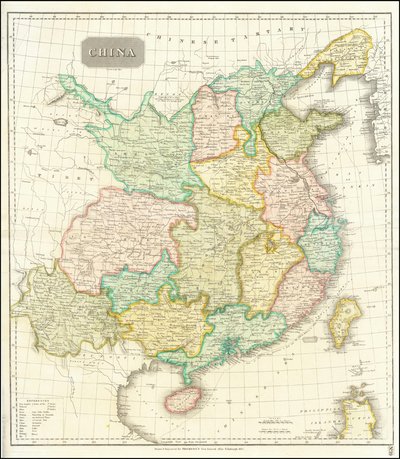 1815 års karta över Kina av John Thomson