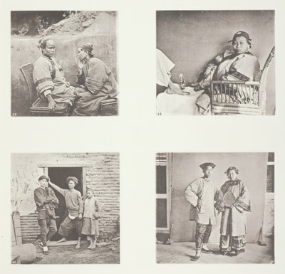 Amoy kvinnor, den lilla foten av en kinesisk dam, Amoy män, manlig och kvinnlig kostym, Amoy, c.1868. av John Thomson