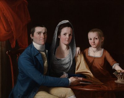 Jonathan Trumbull Jr., Eunice Backus Trumbull och Faith Trumbull, senare Faith Trumbull Wadsworth (1740-1809, LL.D. 1797; 1749-1826; 1769-1846) av John Trumbull