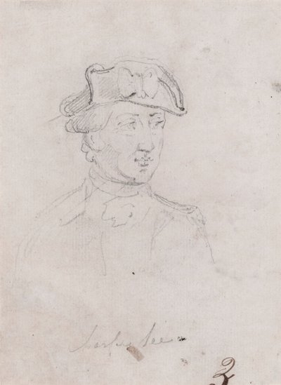 Generalmajor Charles Lee, studie för föreslagna av John Trumbull