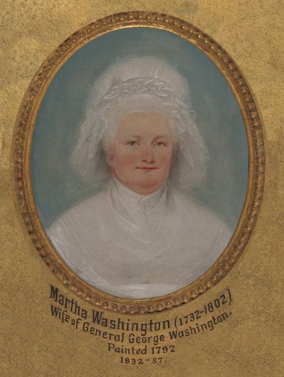 Martha Washington (geb. Martha Dandridge, ehemals Martha Parke Custis, 1731–1802) av John Trumbull