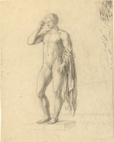 Naken mansfigur (klassisk) som visar vänster (?) sida av John Trumbull