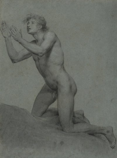 Skiss av en manlig nakenlivsstudie av John Trumbull