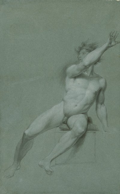 Skiss av en manlig nakenlivsstudie av John Trumbull