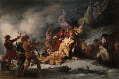General Montgomerys död i attacken mot Quebec den 31 december 1775 av John Trumbull