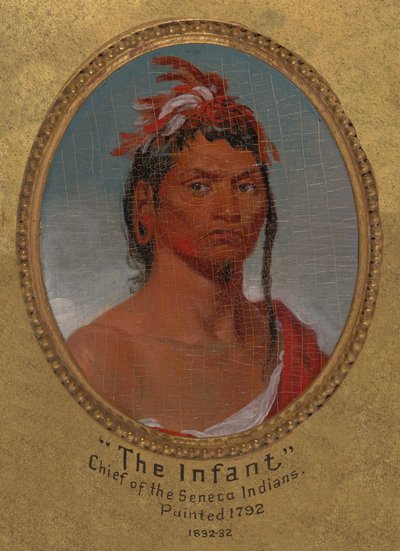"Der Säugling," Häuptling der Seneca-Indianer av John Trumbull