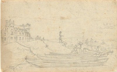 Utan titel, från folio: Sketches in France & Germany, ett av 22 ark i Folio B av John Trumbull