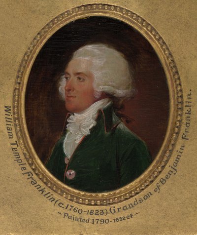 John Flaxman skapar en byst av William Hayley av John Trumbull