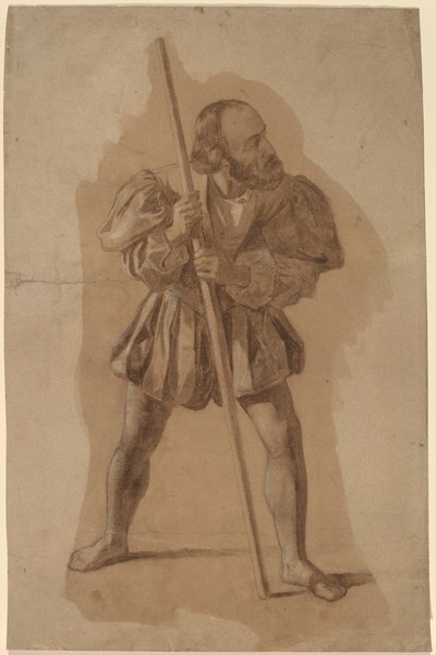 Figure Costume Study för Columbus Mural, Washington, D.C. av John Vanderlyn