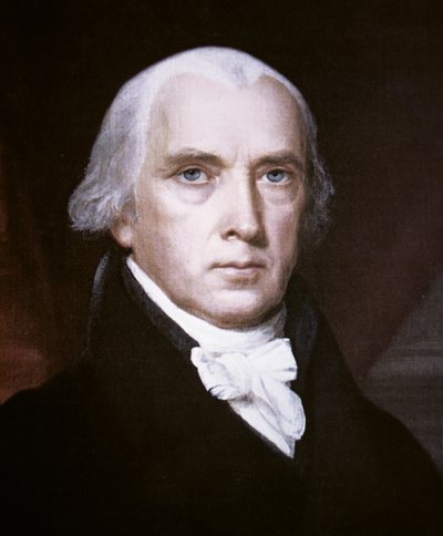James Madison (1751-1836) (lito i färg) av John Vanderlyn