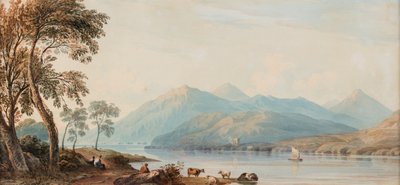 Glengary Loch, okänt datum (akvarell på papper) av John Varley