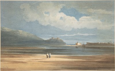 Harlech Castle på andra sidan Traeth Mawr av John Varley