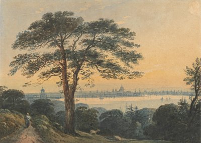 London från Themsen av John Varley