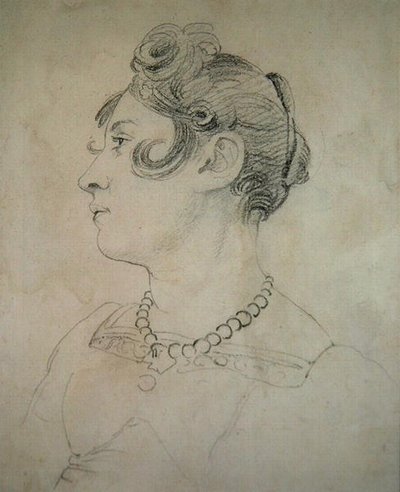 Porträtt av Matilda Lowry (penna på papper) av John Varley