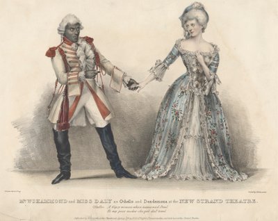 W. J. Hammond och Miss Daly som Othello och Desdemona på New Strand Theatre av John W. Gear