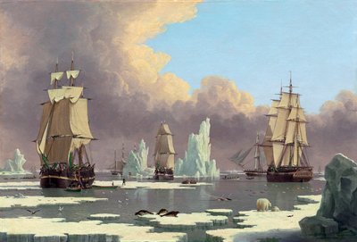 The Northern Whale Fishery: The Swan and Isabella, ca. 1840 av John Ward of Hull