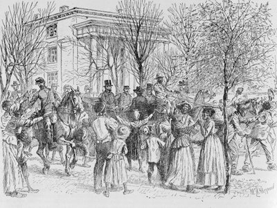 Centrala delen av Taunton, Massachusetts, från "Historical Collections of Massachusetts", av John Warner Barber, graverad av S. E. Brown, 1839 av John Warner Barber