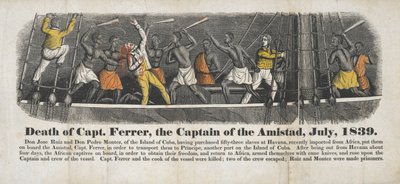 Kapten Ferrer, kaptenen på Amistad död, juli 1839 av John Warner Barber