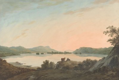 Lake Windermere från Calgarth med Belle Isle av John Warwick Smith