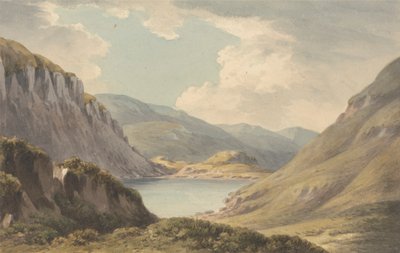 Llyn Geirionedd inte långt från Trefriew, vid floden Conway, Carnarvonshire av John Warwick Smith