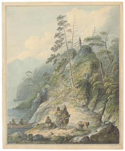 En utsikt i Nootka Sound, 1784 av John Webber