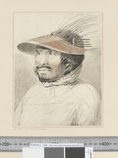 F.28 A Man of Oonalashka, c.1773-84 (akvarell) av John Webber