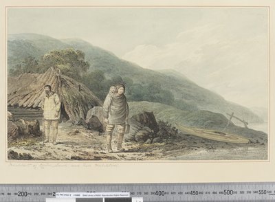 F.33 Invånare i Norton Sound och deras boplatser, ca 1773-84 (akvarell) av John Webber