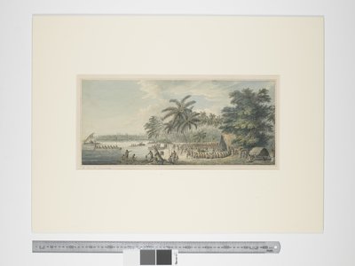 F.3 A view at Anamooka, c.1773-84 (akvarell & tryckgravyrer) av John Webber