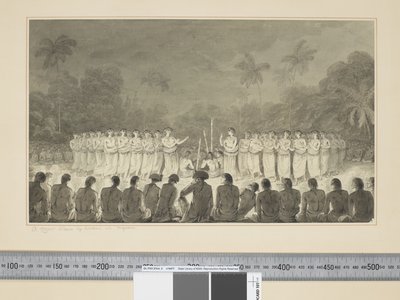 F.6 A Night Dance by Women in Hapaee, ca 1773-84 (akvarell) av John Webber