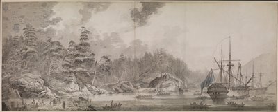 "Resolution" och "Discovery" i Ship Cove, Nootka Sound av John Webber