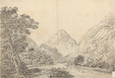 Utsikt i Oheitepeha Bay, Otaheite av John Webber