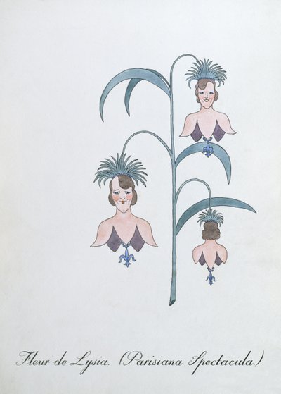 Fleur de Lysia (Parisiana Spectacula.), illustration från "The Bogus Book of Botany" av John Weir av John Weir
