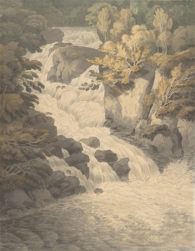 Cascade of the Aray i Inveraray Skottland, 30 juni 1791. av John White Abbott