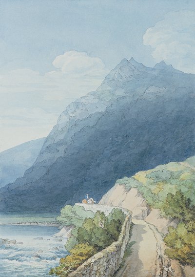The Dart at Holne Chase, Devon (wc, penna och bläck) av John White Abbott