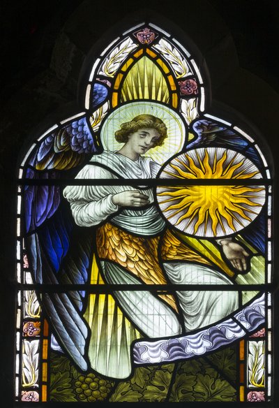 Ängel som håller månen, c.1889 av John William Brown