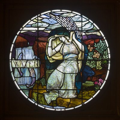 Biddulph Grange, James Powell & Sons, John William Brown (1842-1928), Water, 1903, Art Nouveau av John William Brown