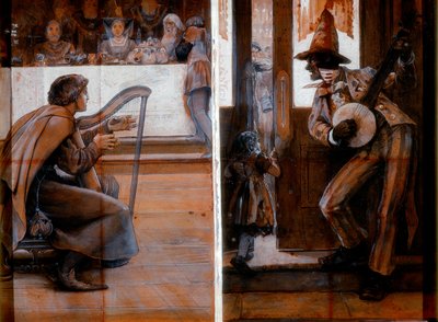 Minstrelsy, As It Was - And What It has Come To (kroppsfärg, penna och wc på papper) av John William Brown